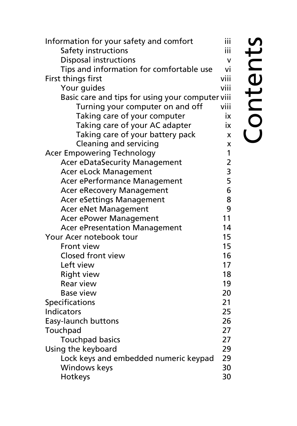 Acer Aspire 5600 User Manual | Page 11 / 103