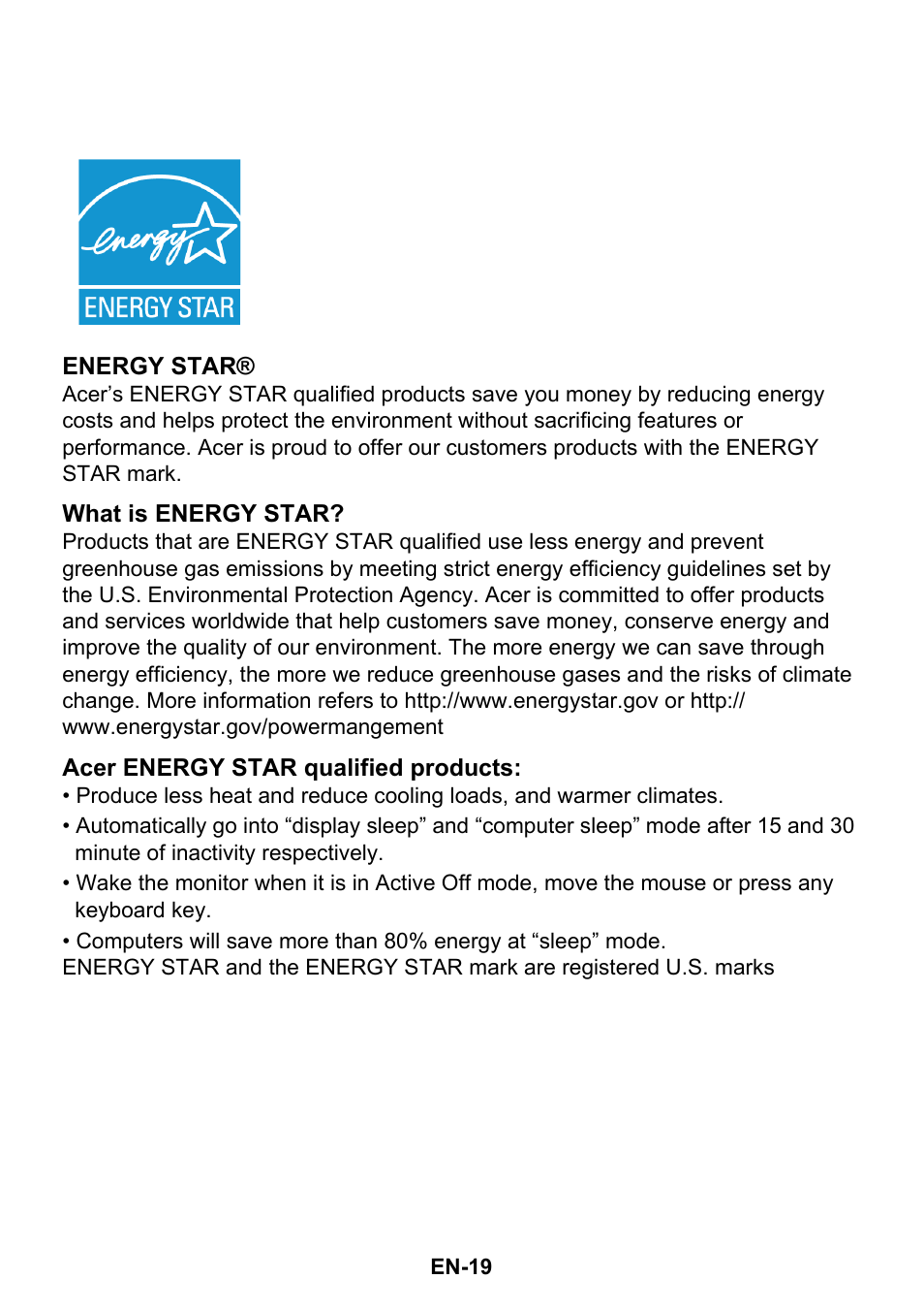 Acer G206HQL User Manual | Page 28 / 28