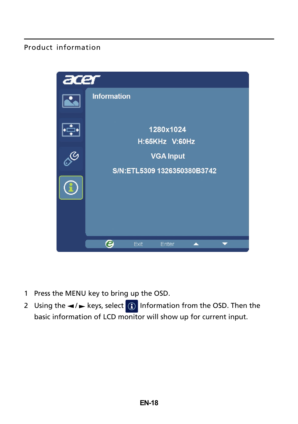 Acer V176L User Manual | Page 25 / 27