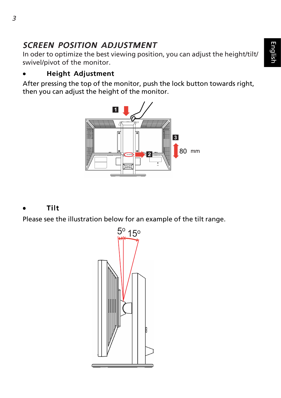 Screen position adjustment | Acer B203W User Manual | Page 17 / 30