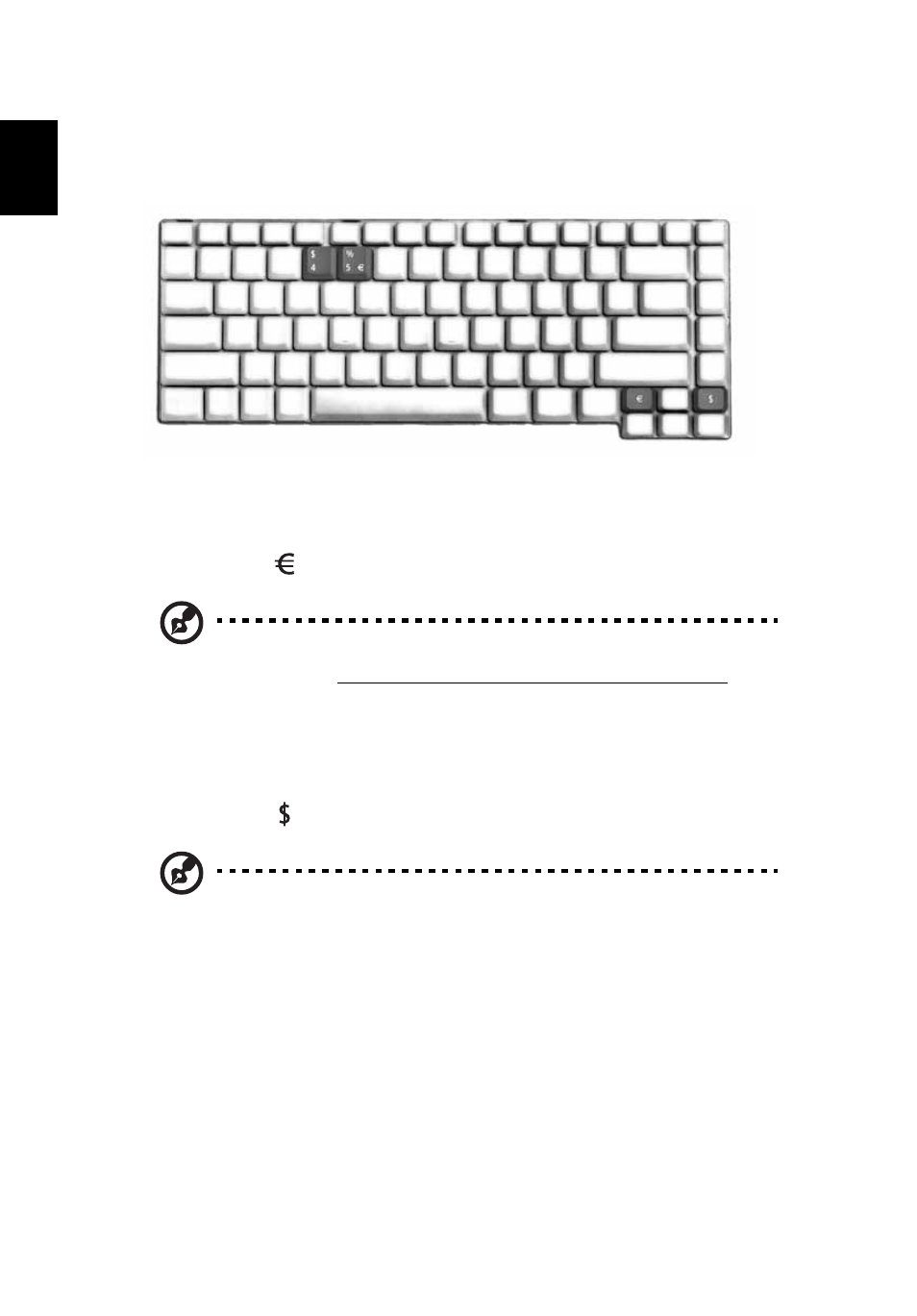 Special keys | Acer Aspire 5030 User Manual | Page 28 / 79