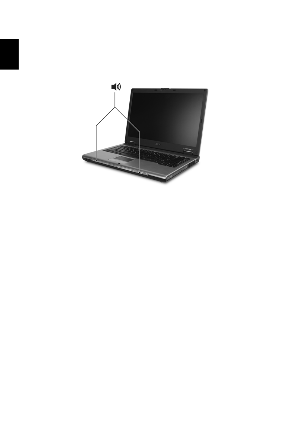 Audio, Adjusting the volume | Acer Aspire 5030 User Manual | Page 30 / 79