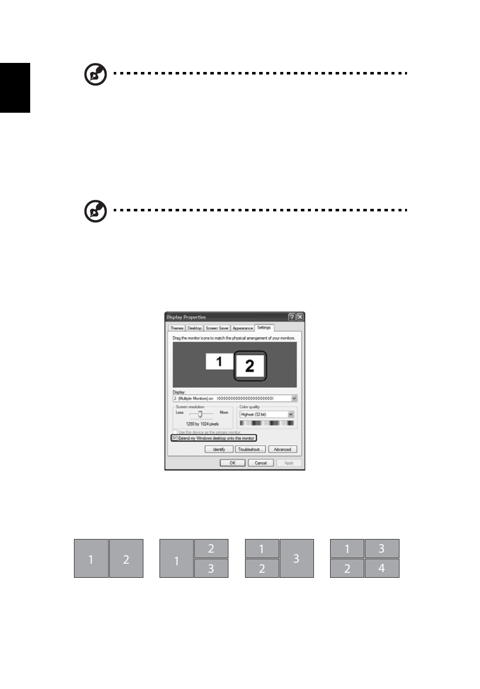 Acer gridvista (dual-display compatible) | Acer Aspire 5030 User Manual | Page 32 / 79