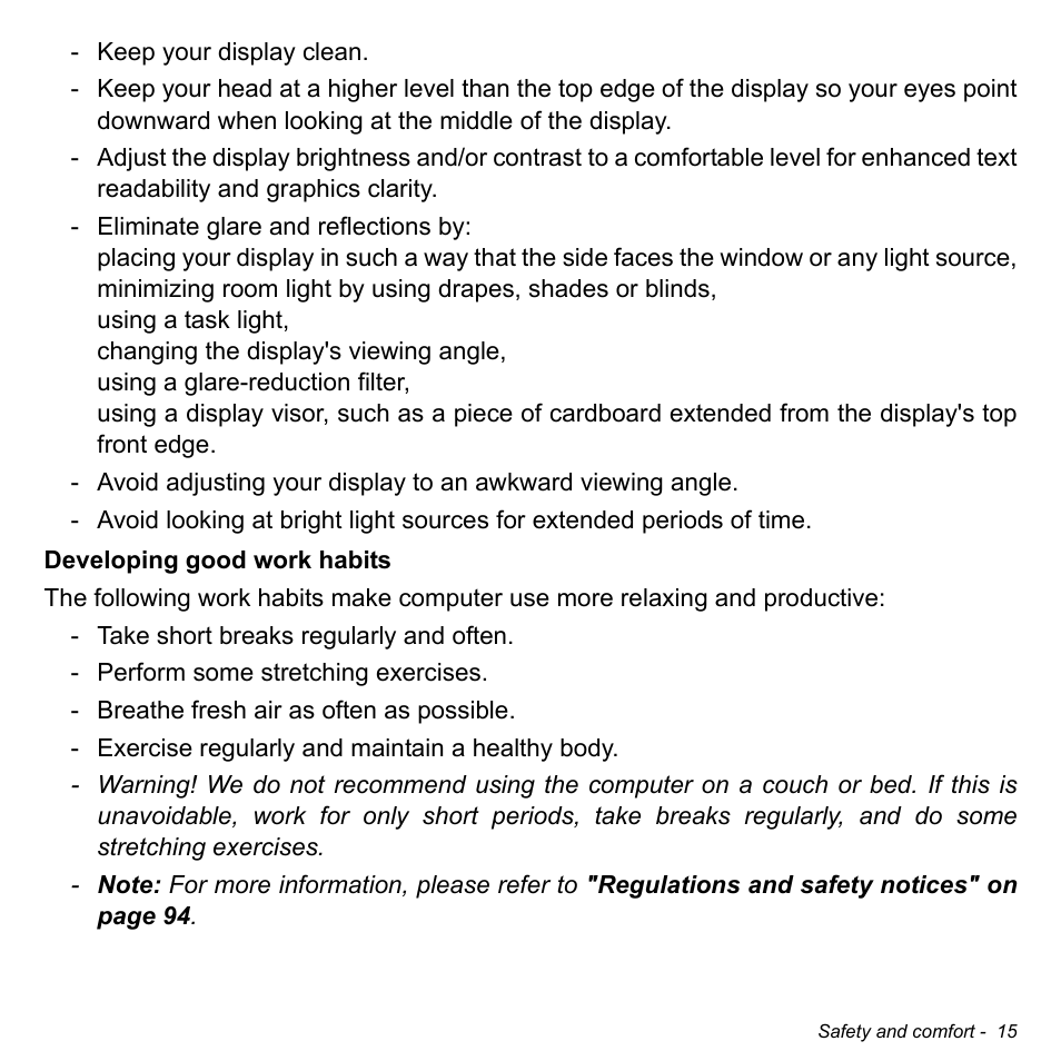 Acer Aspire E1-522 User Manual | Page 15 / 101