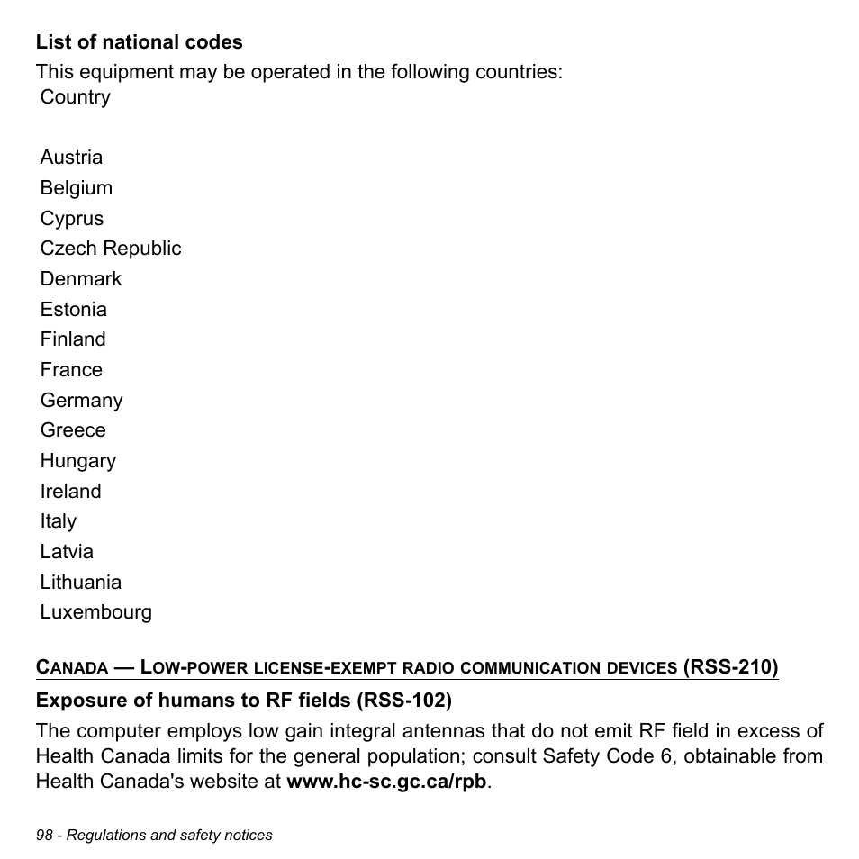 Acer Aspire E1-522 User Manual | Page 98 / 101