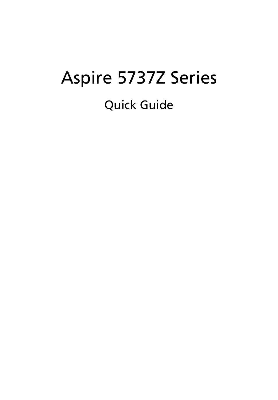 Acer Aspire 5737Z User Manual | 11 pages