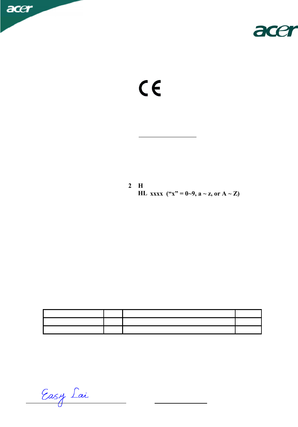 Declaration of conformity | Acer V203HL User Manual | Page 10 / 28