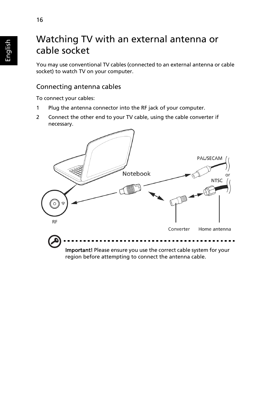 Acer Aspire 8940G User Manual | Page 16 / 20