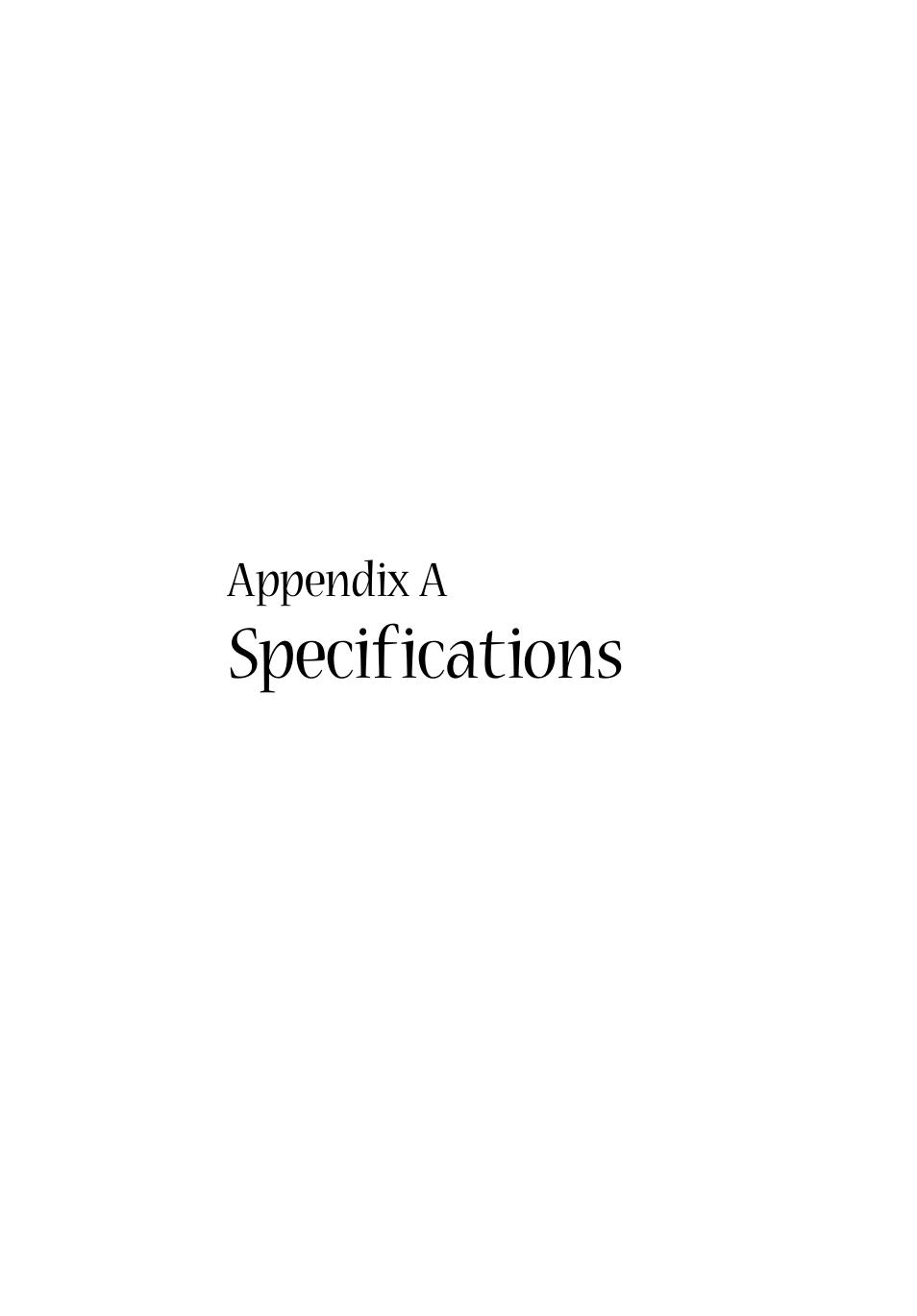 Appendix a specifications, Specifications | Acer Aspire 1680 User Manual | Page 77 / 101