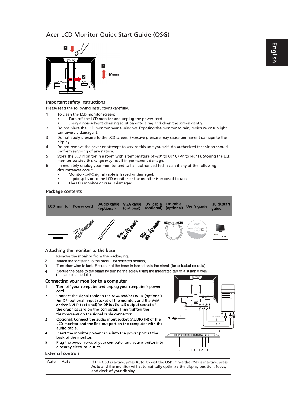 Acer B243PWL User Manual | 2 pages