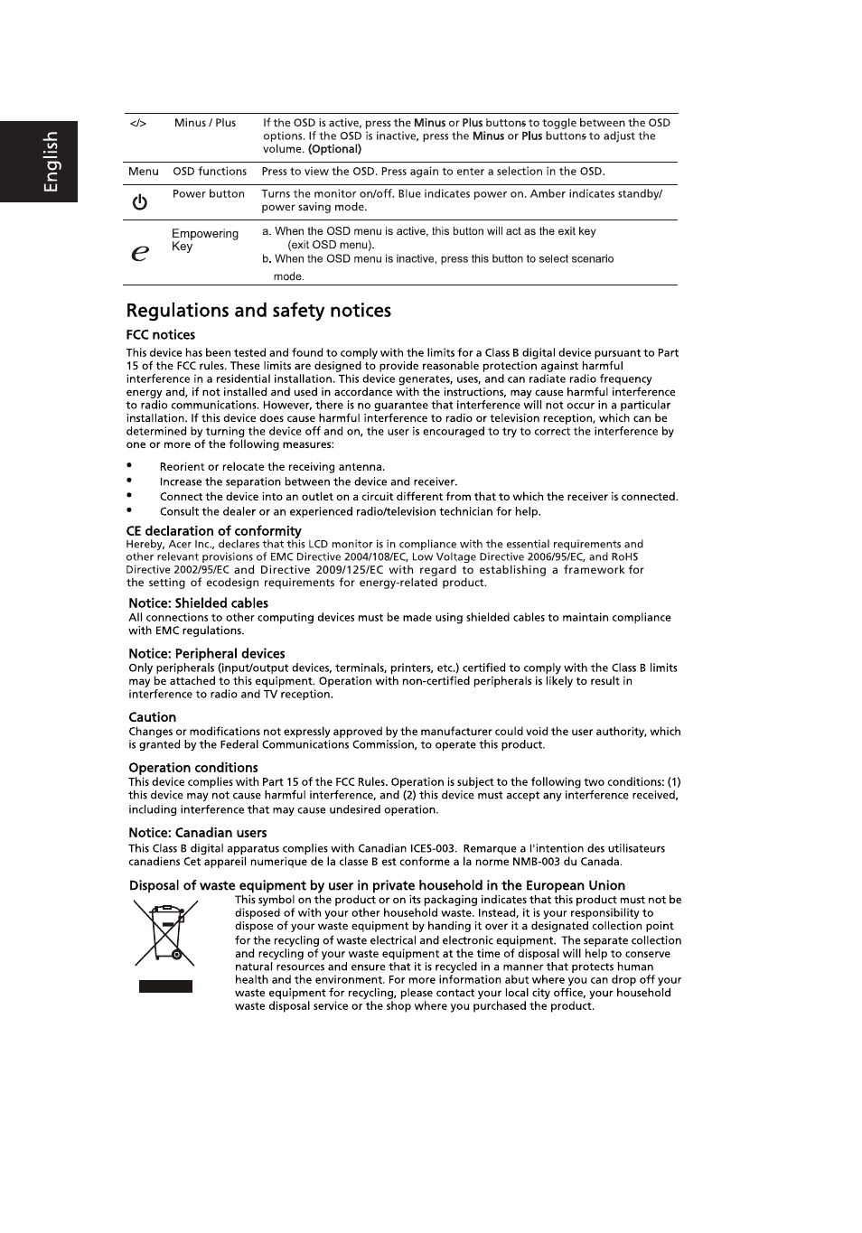 Acer B243PWL User Manual | Page 2 / 2