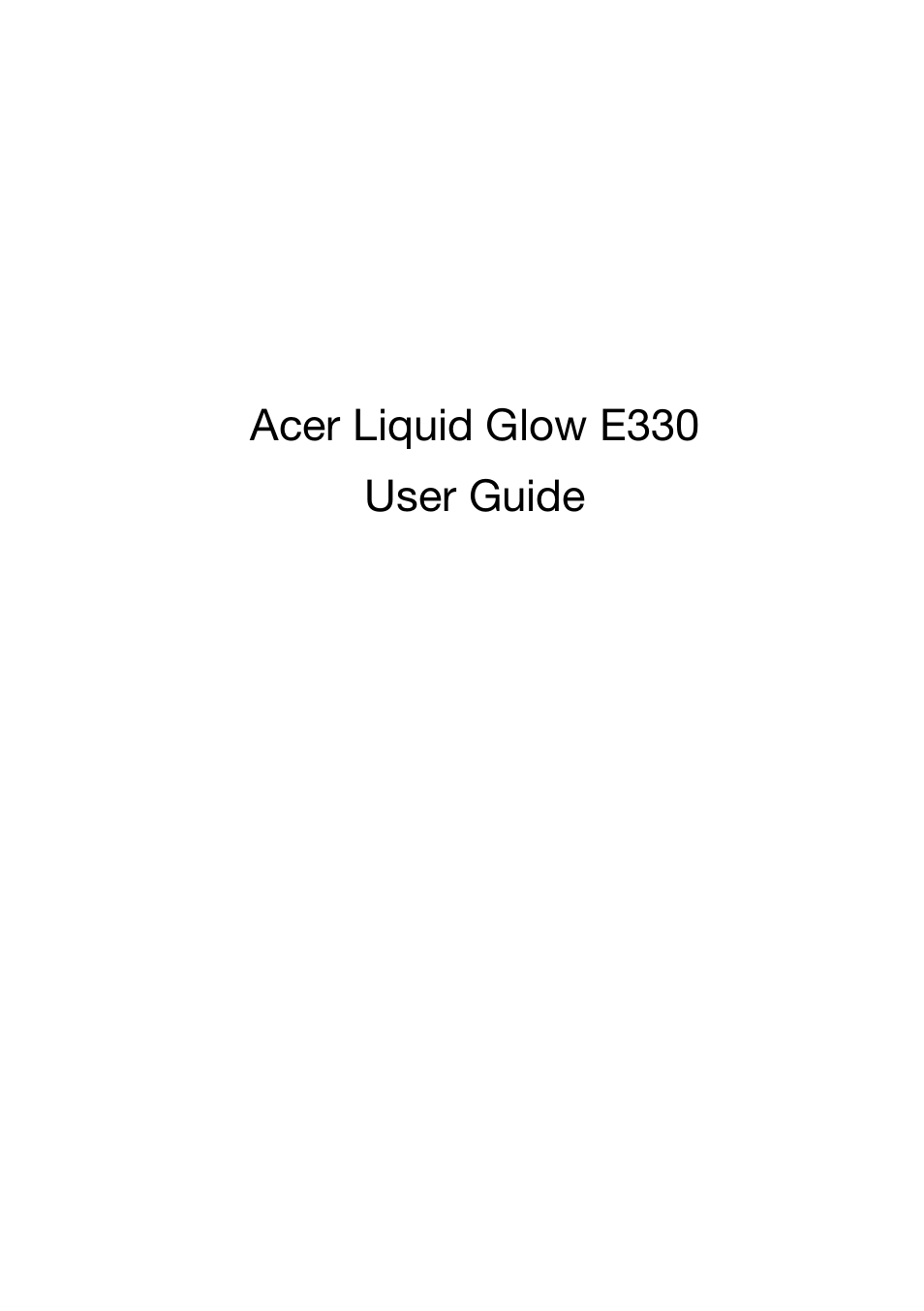 Acer Liquid Glow User Manual | 60 pages