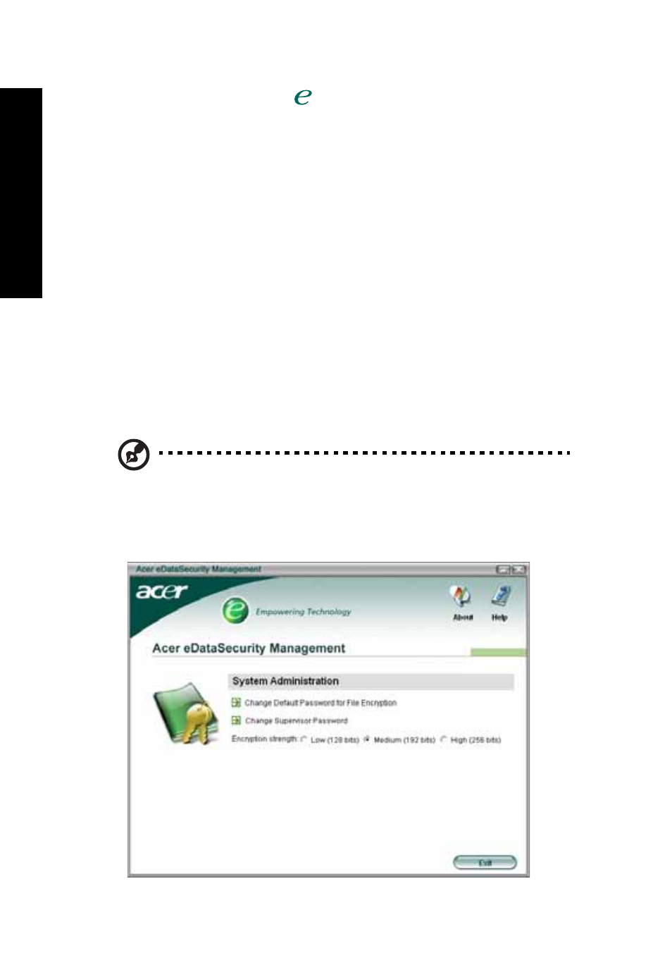 Acer edatasecurity management | Acer Extensa 3100 User Manual | Page 12 / 75