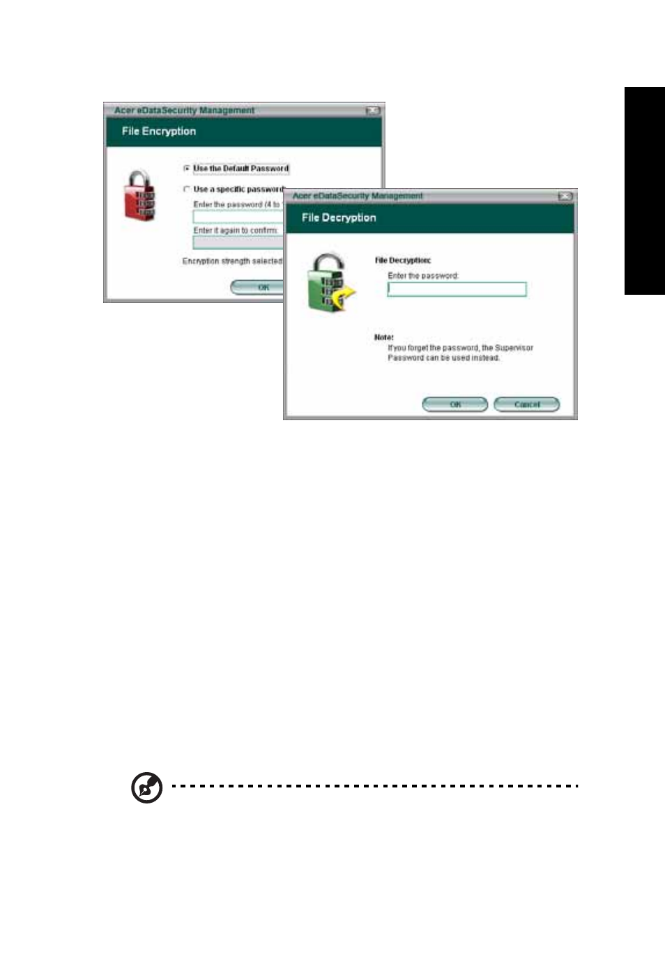 Acer elock management | Acer Extensa 3100 User Manual | Page 13 / 75