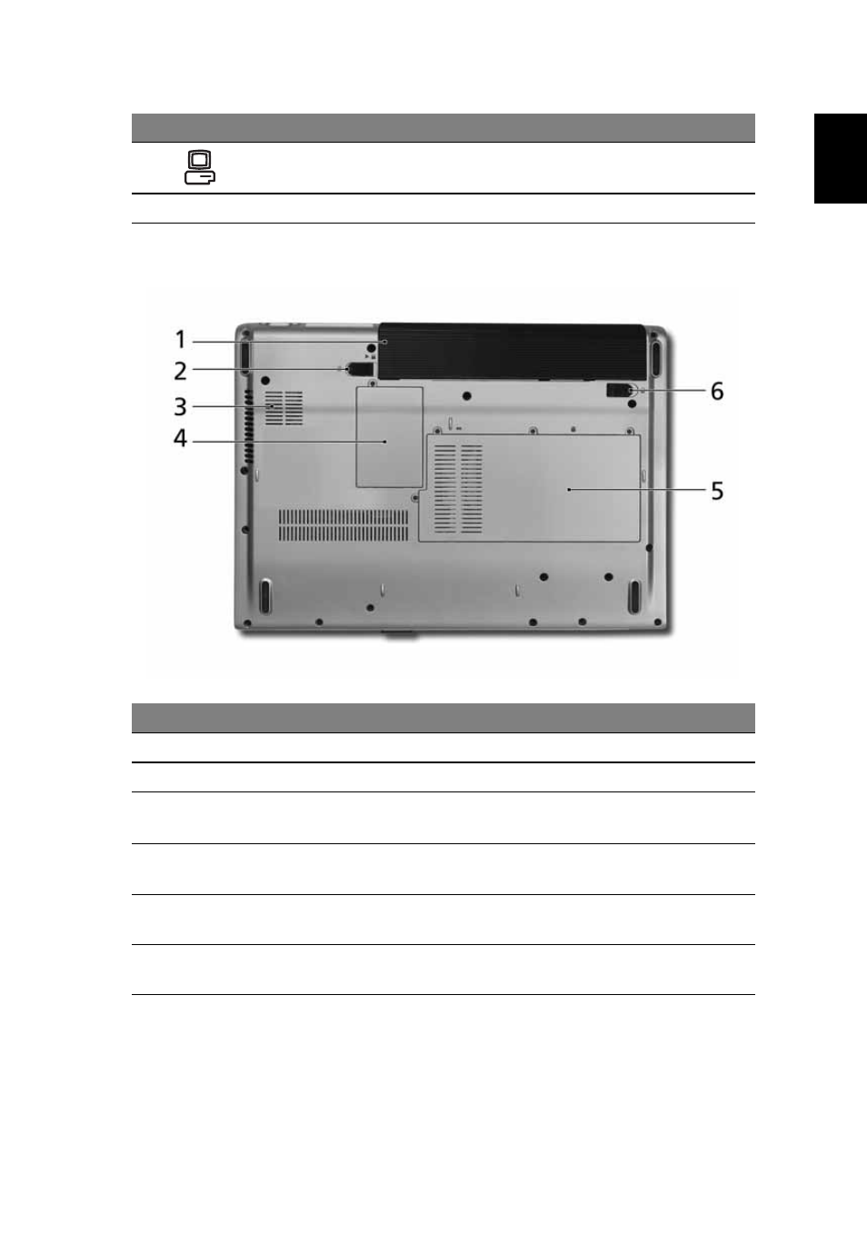 Base view | Acer Extensa 3100 User Manual | Page 23 / 75