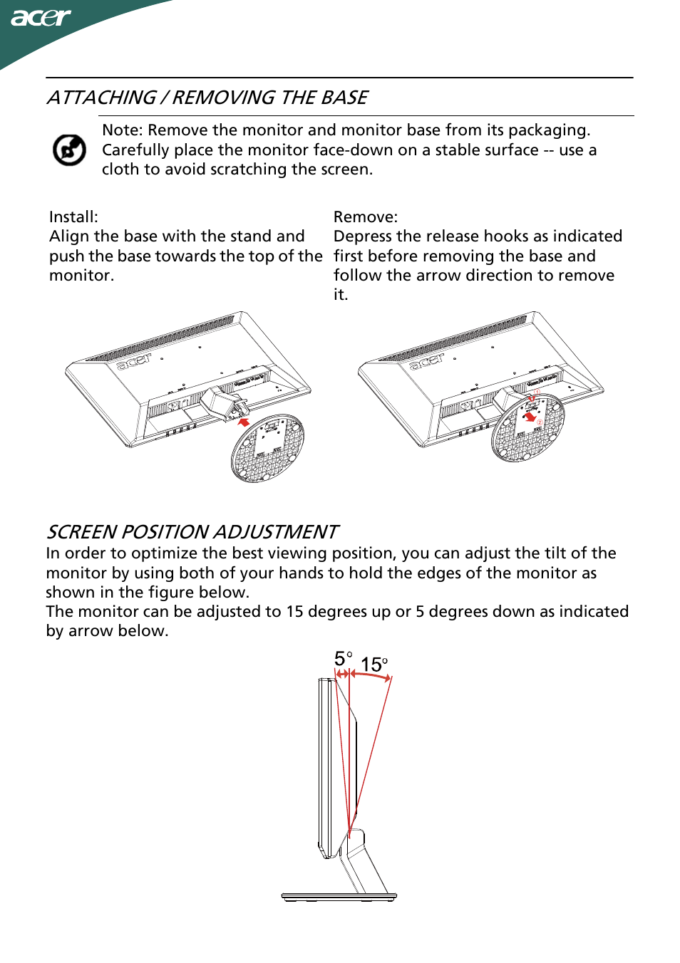 Acer P246HL User Manual | Page 7 / 23