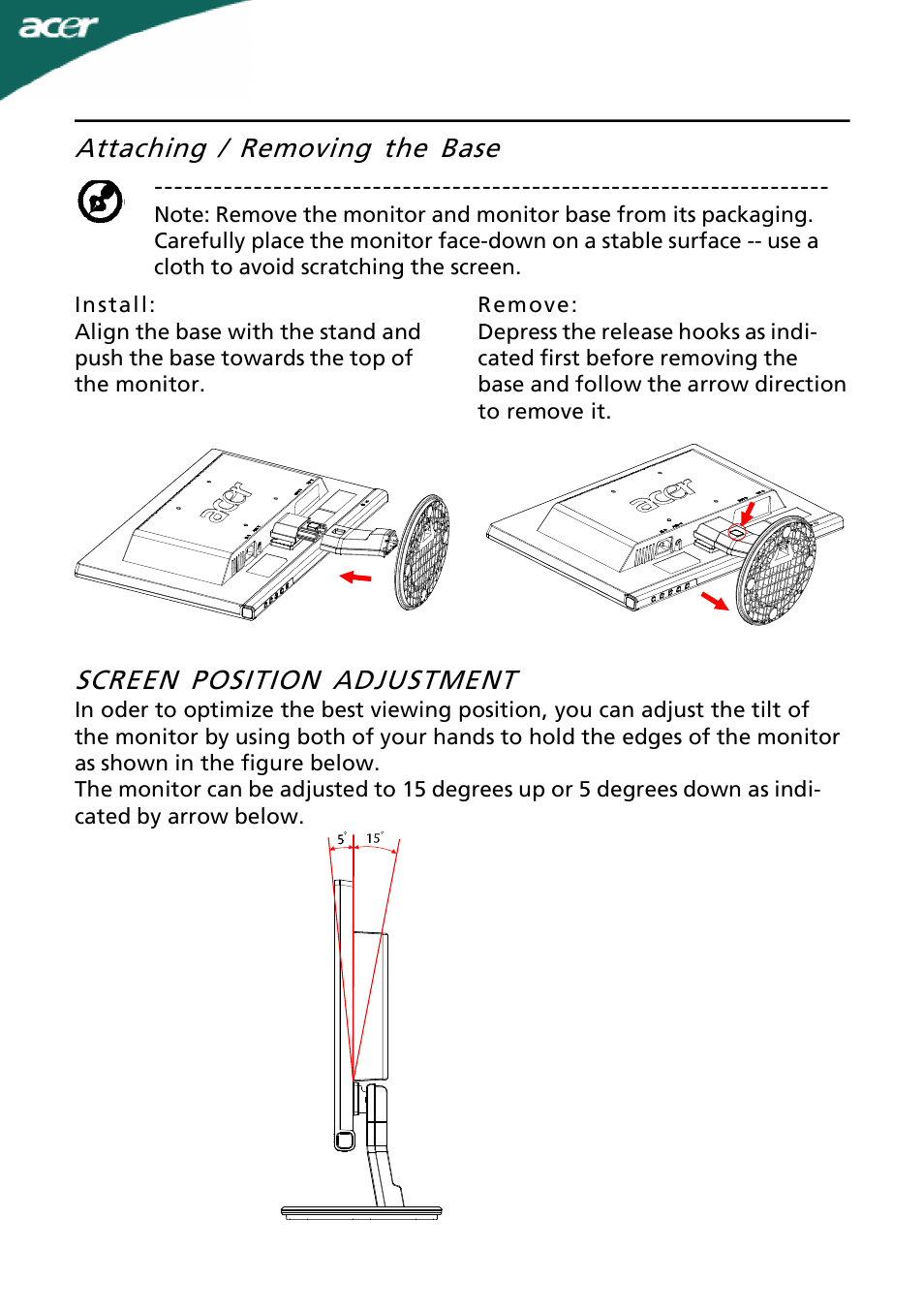 Acer P226HQV User Manual | Page 7 / 23