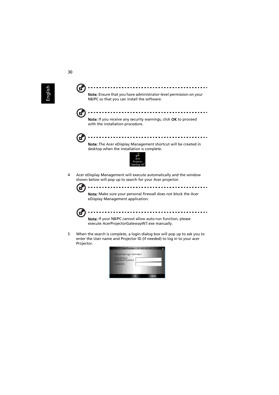 Acer P5207B User Manual | Page 30 / 53