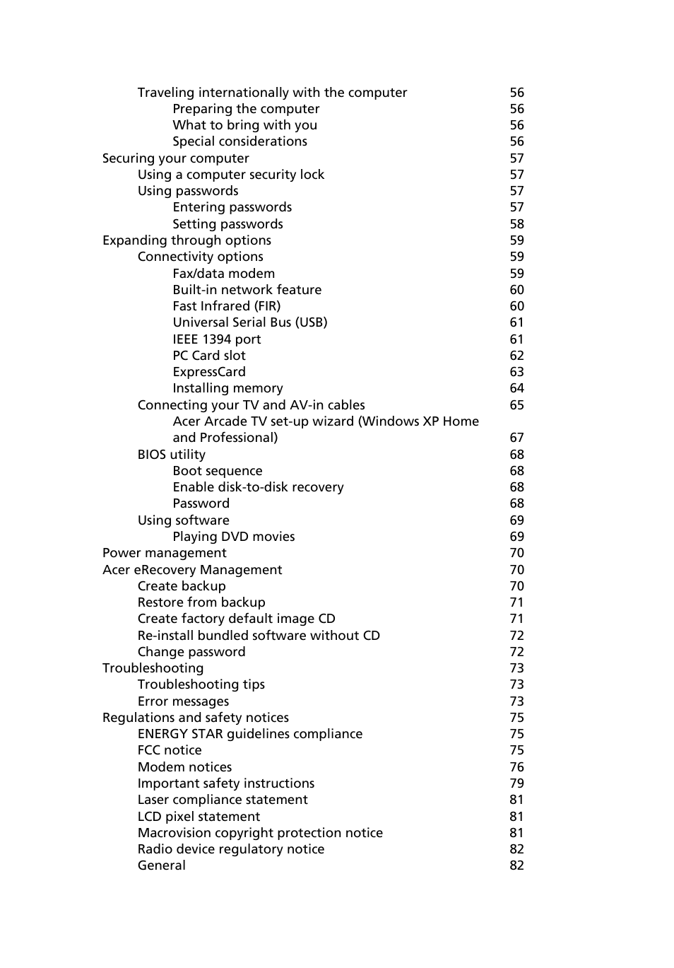 Acer Aspire 9500 User Manual | Page 9 / 100