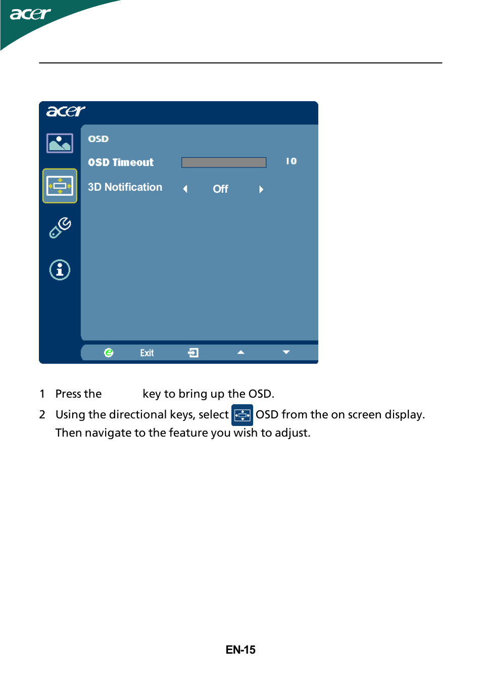 Acer GR235H User Manual | Page 16 / 24