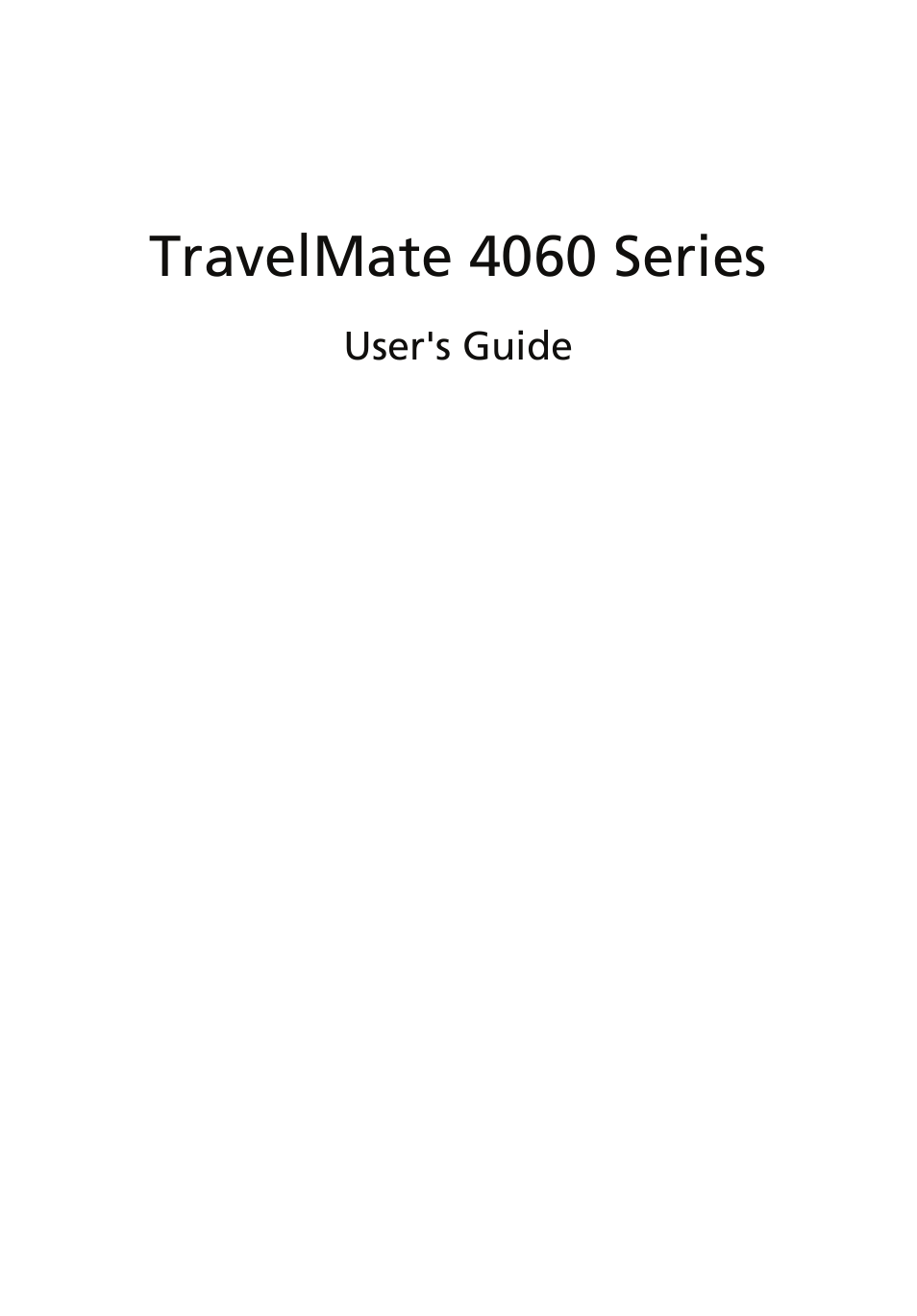 Acer TravelMate 4060 User Manual | 68 pages