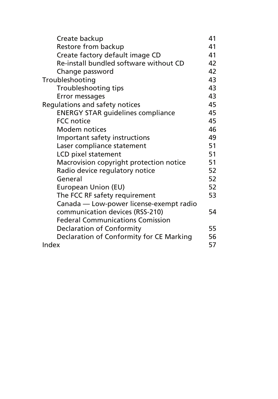 Acer TravelMate 4060 User Manual | Page 9 / 68