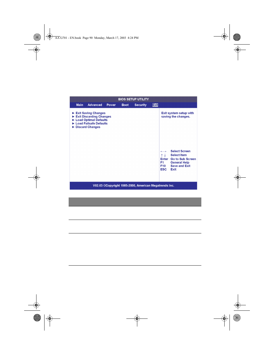 Exit | Acer Altos G701 User Manual | Page 100 / 126