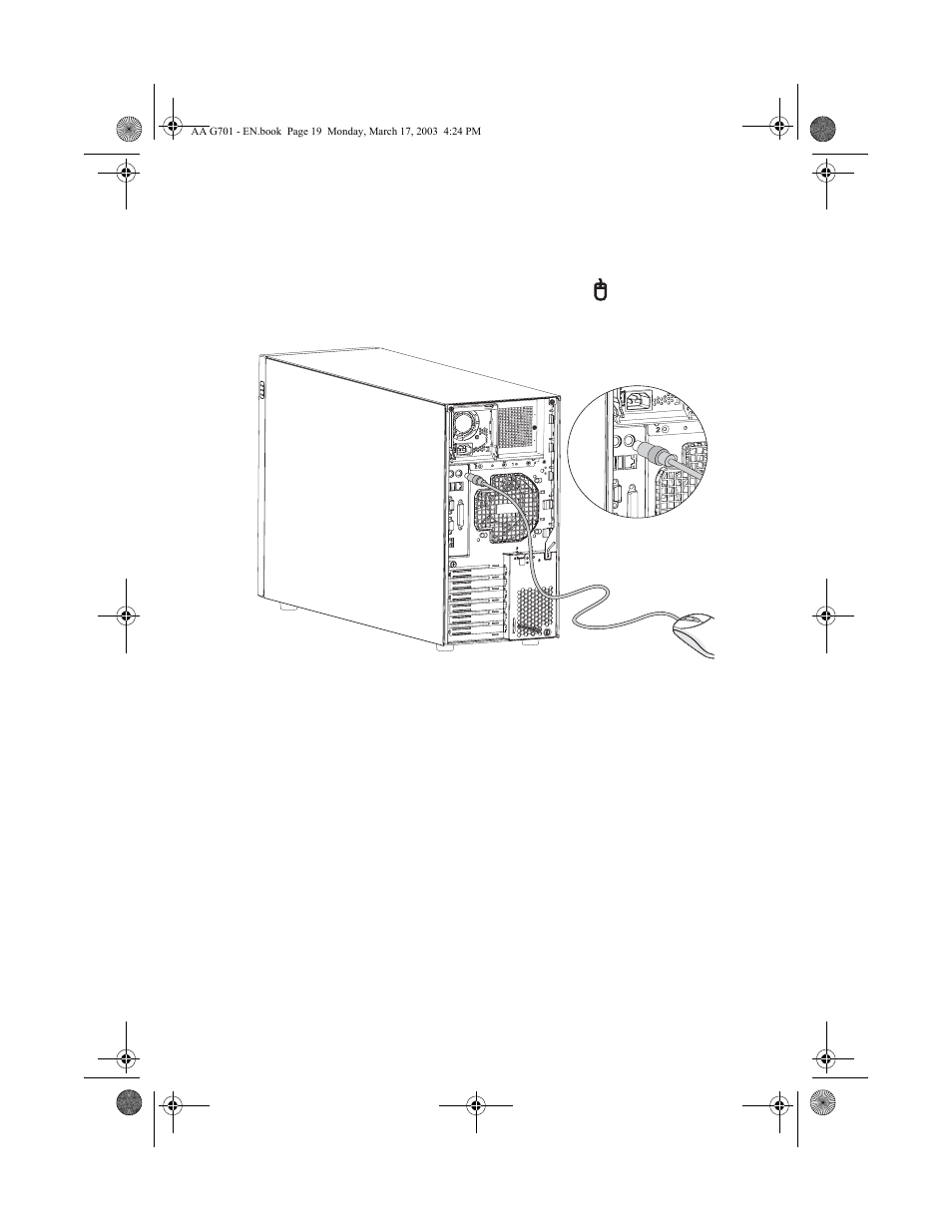 Connecting the ps/2 mouse | Acer Altos G701 User Manual | Page 29 / 126