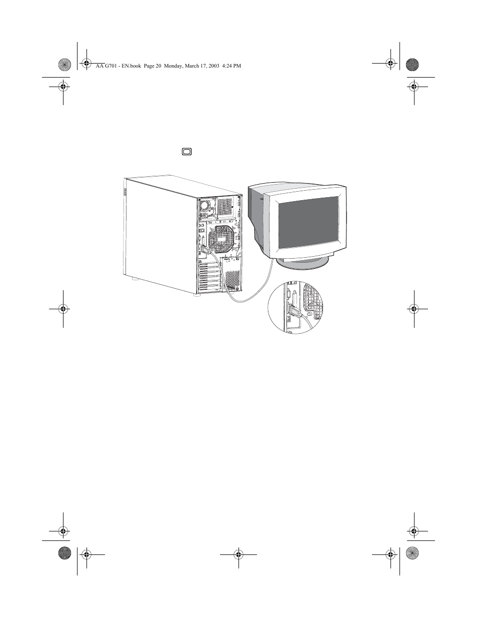 Connecting the vga monitor | Acer Altos G701 User Manual | Page 30 / 126