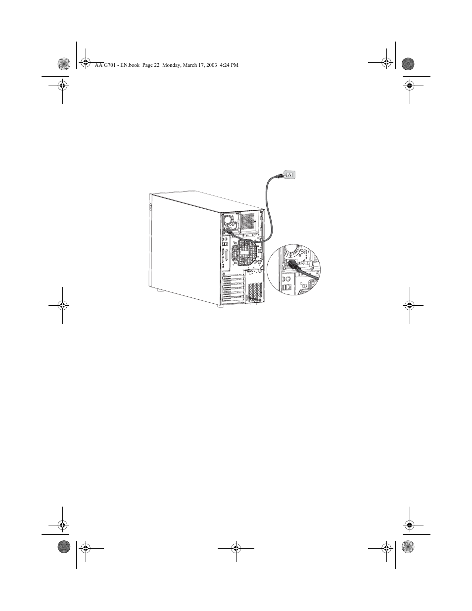 Connecting the power cable | Acer Altos G701 User Manual | Page 32 / 126