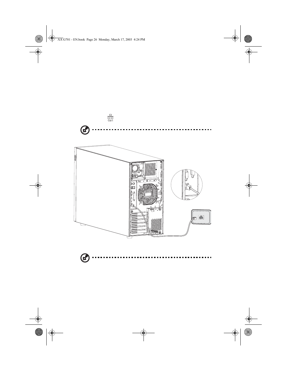 Network connection | Acer Altos G701 User Manual | Page 36 / 126