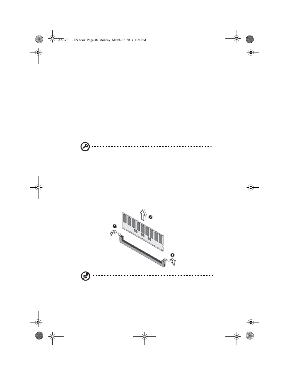 Upgrading the system memory, To remove a dimm | Acer Altos G701 User Manual | Page 58 / 126