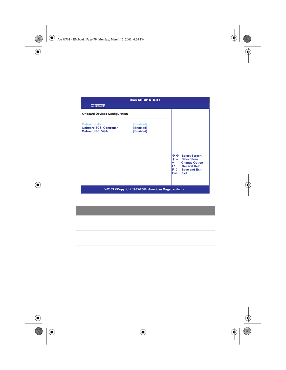 Onboard devices configuration | Acer Altos G701 User Manual | Page 89 / 126