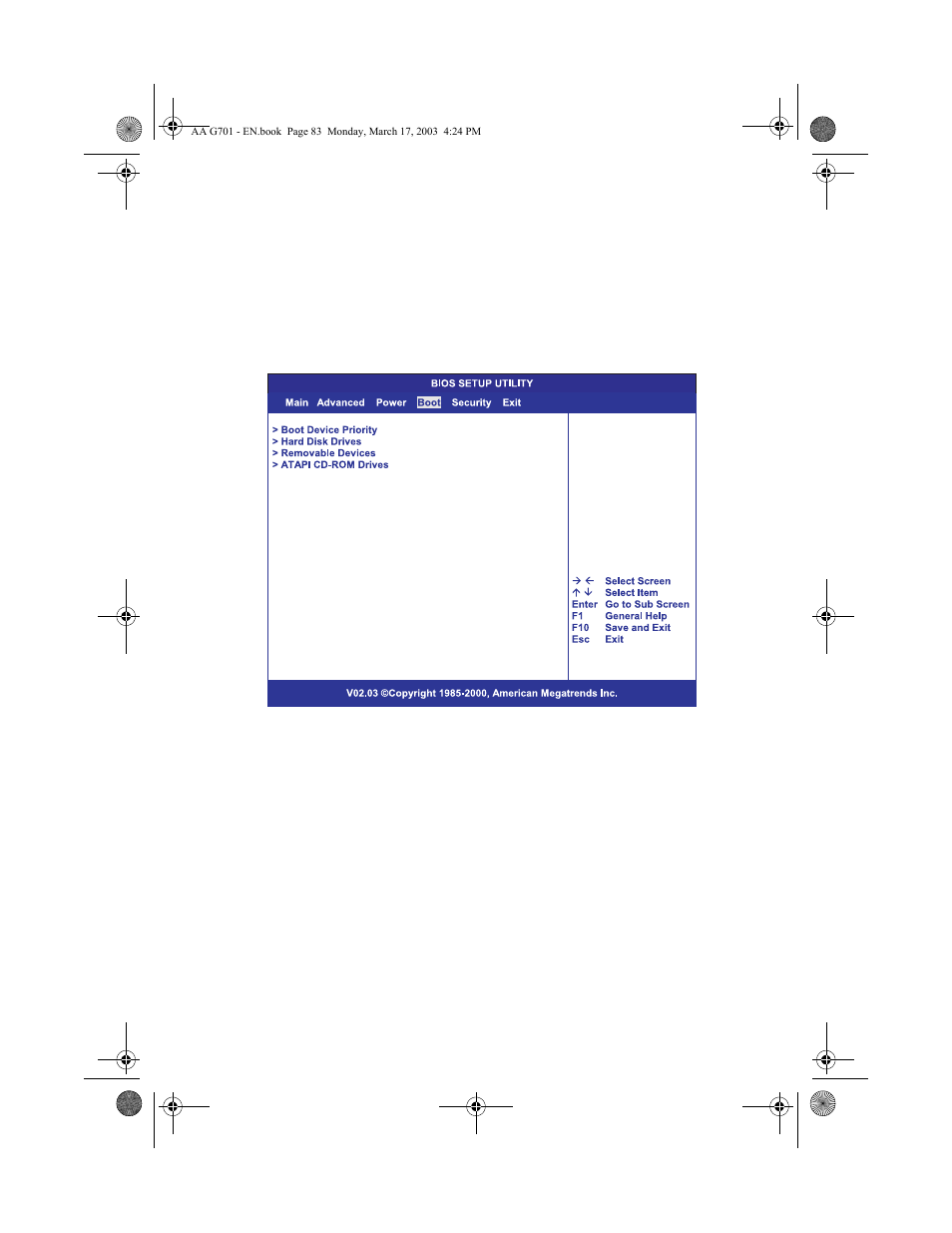 Boot | Acer Altos G701 User Manual | Page 93 / 126