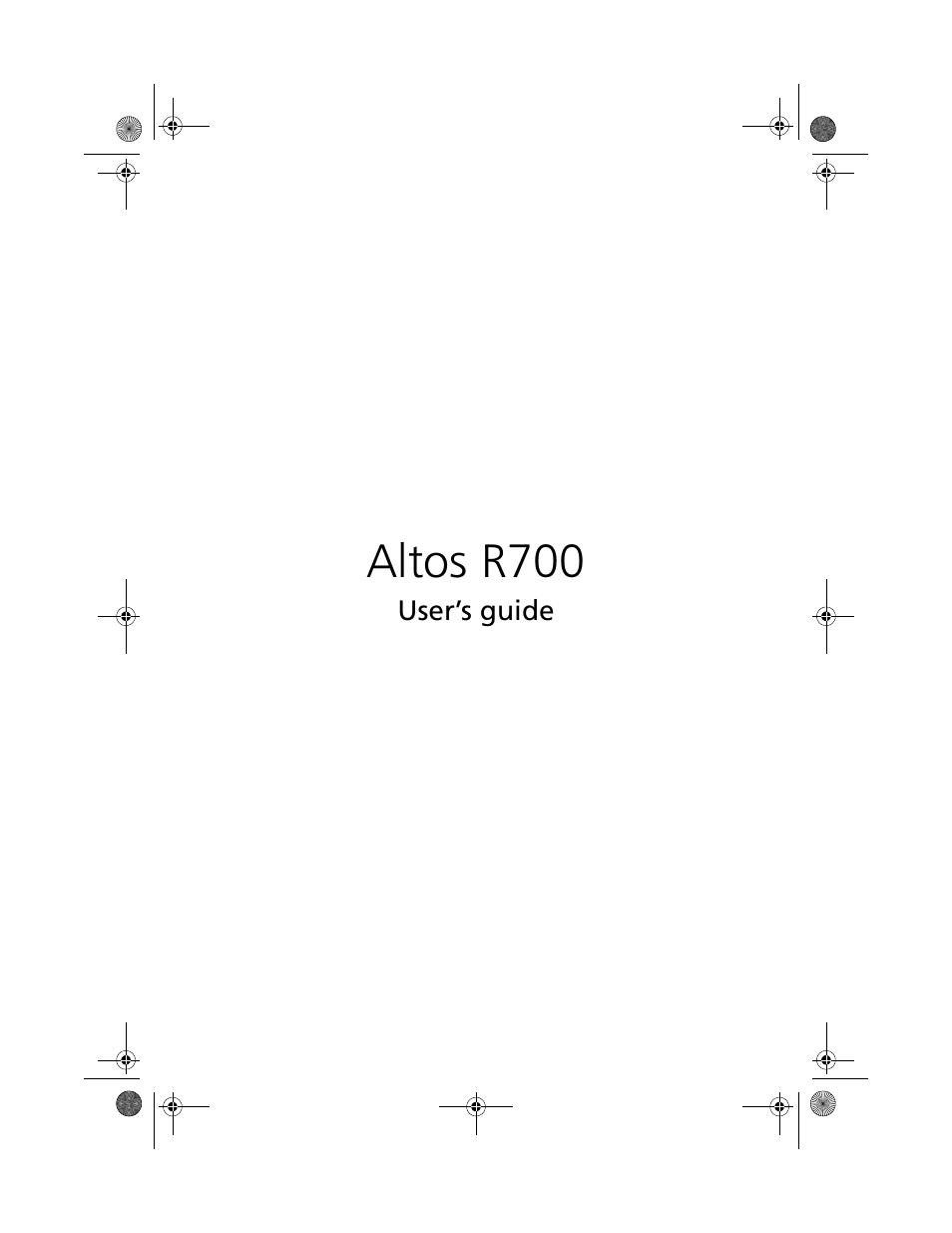 Acer Altos R700 User Manual | 130 pages