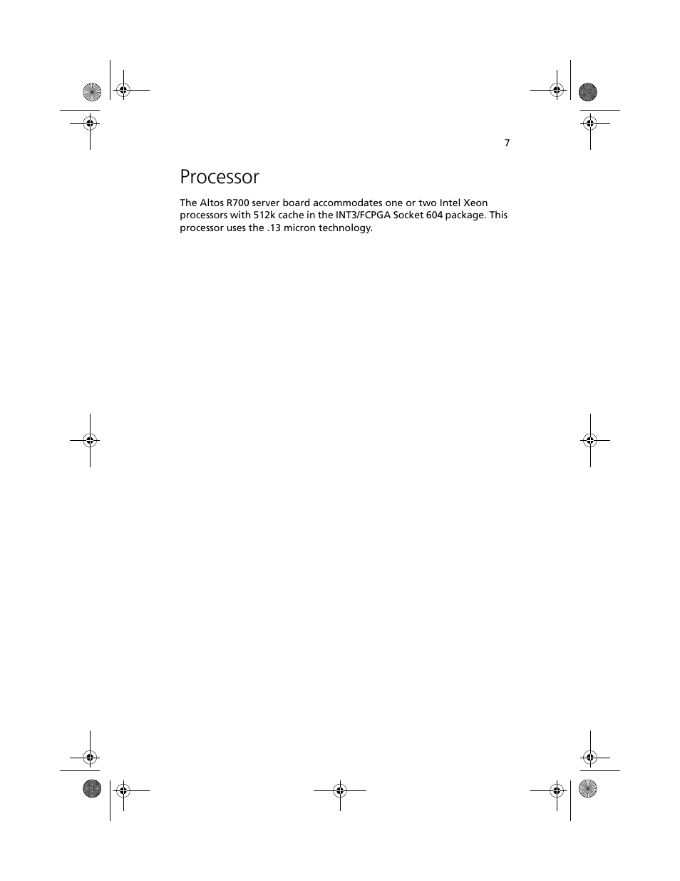 Processor | Acer Altos R700 User Manual | Page 17 / 130