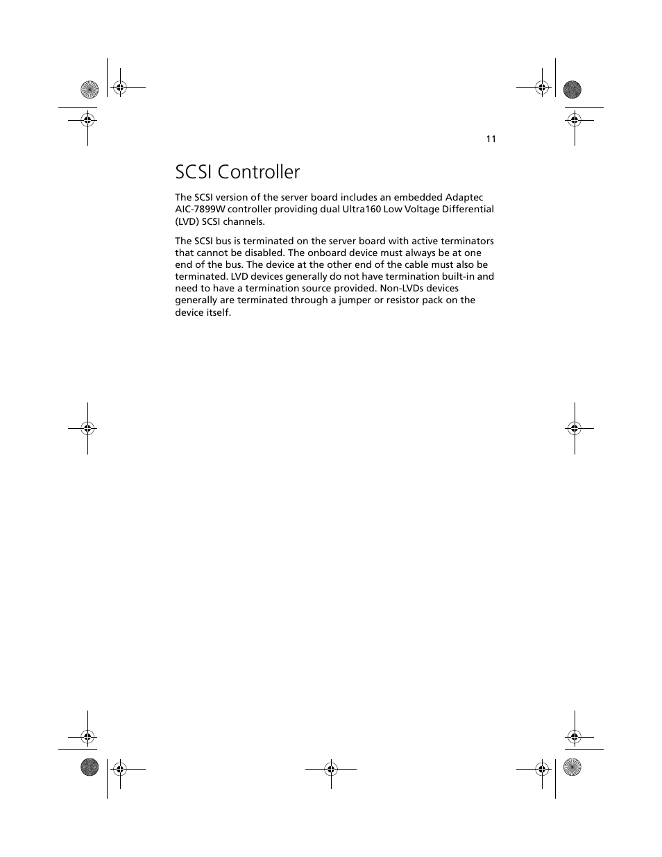 Scsi controller | Acer Altos R700 User Manual | Page 21 / 130