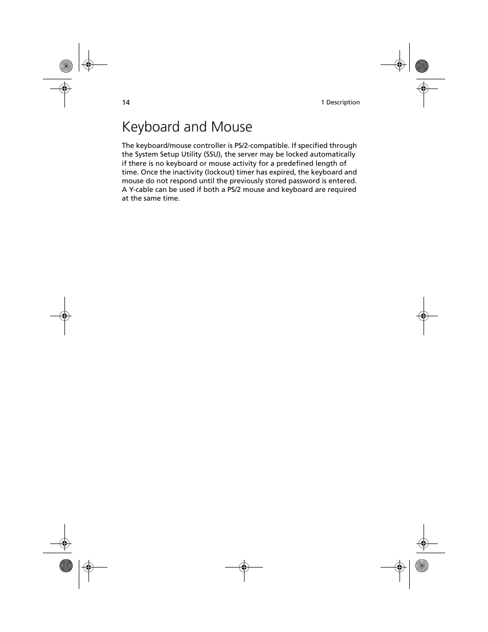 Keyboard and mouse | Acer Altos R700 User Manual | Page 24 / 130