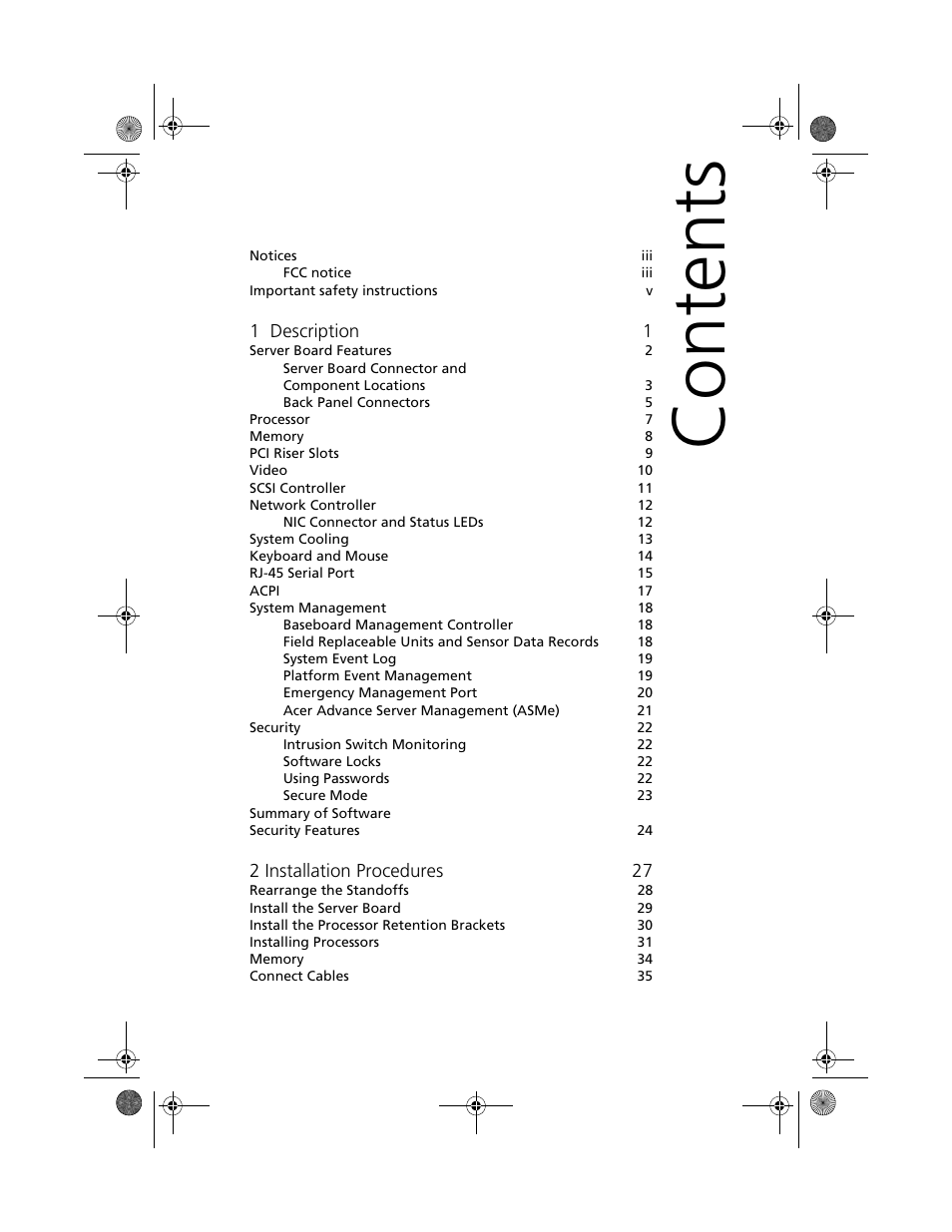 Acer Altos R700 User Manual | Page 7 / 130