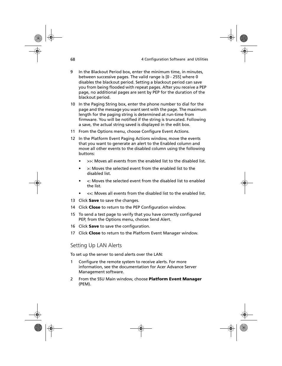 Setting up lan alerts | Acer Altos R700 User Manual | Page 78 / 130