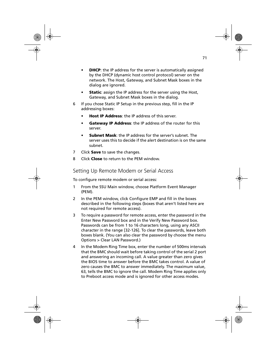 Setting up remote modem or serial access | Acer Altos R700 User Manual | Page 81 / 130