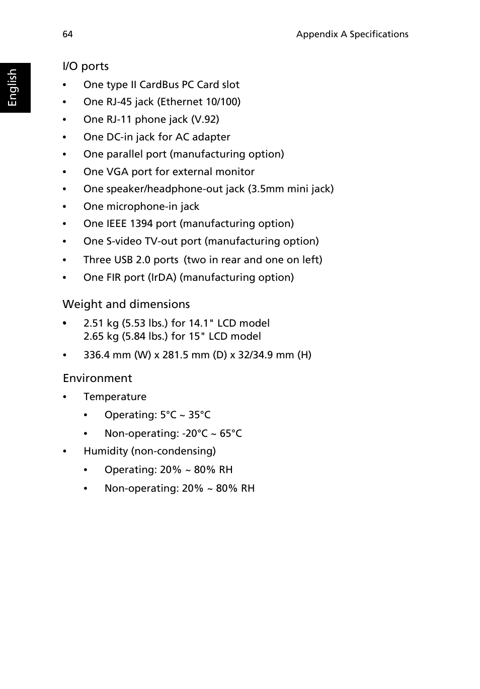 Acer Extensa 2950 User Manual | Page 72 / 92