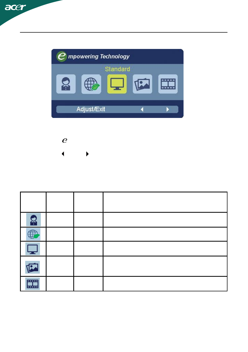 Acer ecolor management operation instructions, Features and benefits, En-14 | Acer HN274H User Manual | Page 15 / 37
