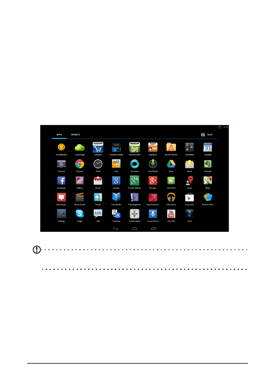 The extended home screen, The app menu | Acer DA222HQL User Manual | Page 12 / 32