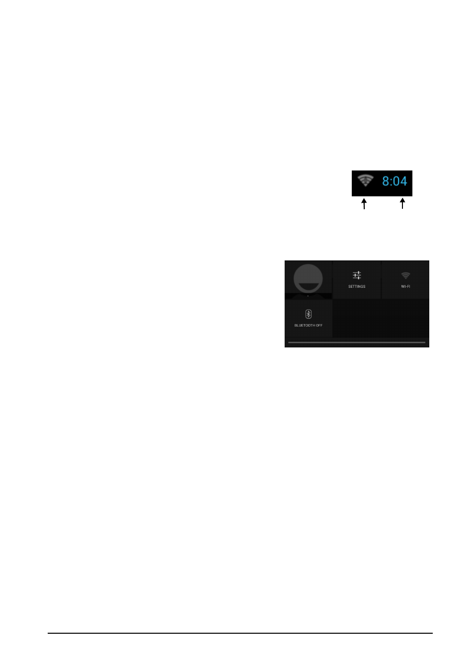 Status and notification area, Adding an application to a home screen | Acer DA222HQL User Manual | Page 13 / 32