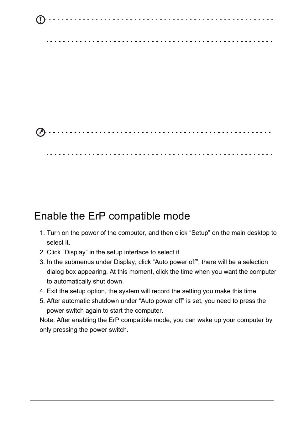 Resetting your da222hql, Enable the erp compatible mode, Clean boot | Acer DA222HQL User Manual | Page 30 / 32