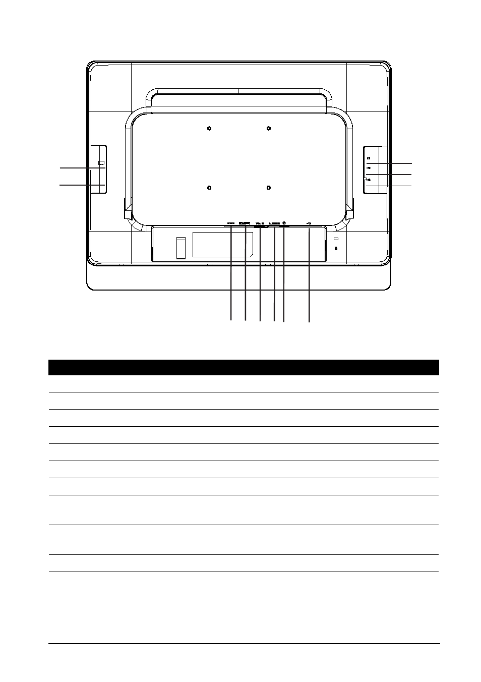 Back view | Acer DA222HQL User Manual | Page 8 / 32