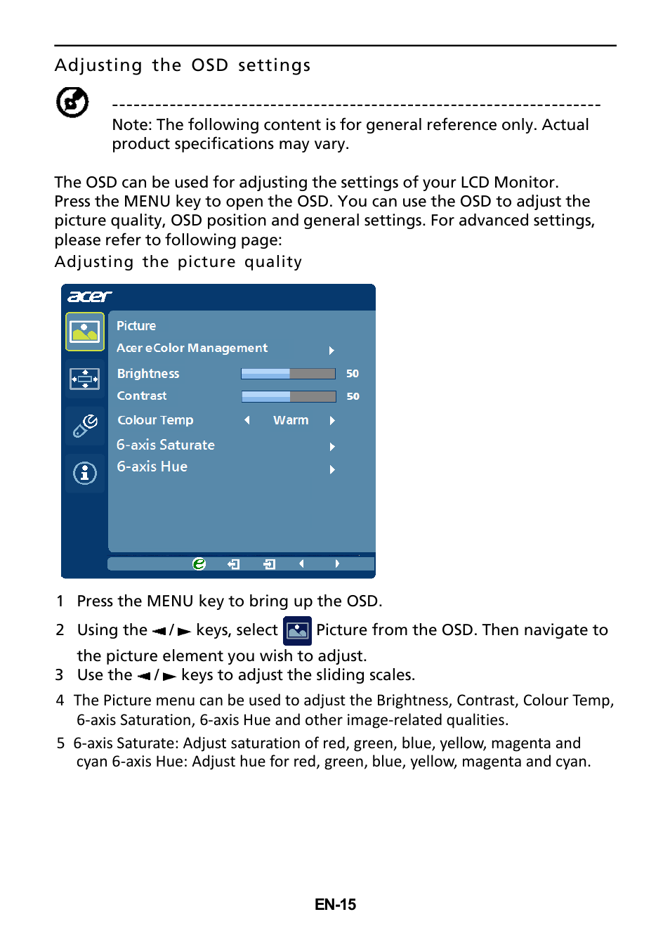 Acer B326HUL User Manual | Page 24 / 28