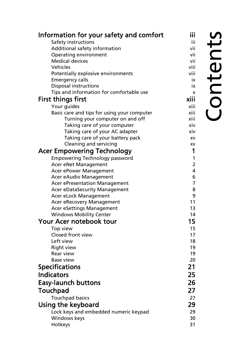 Acer Aspire 5520 User Manual | Page 17 / 119