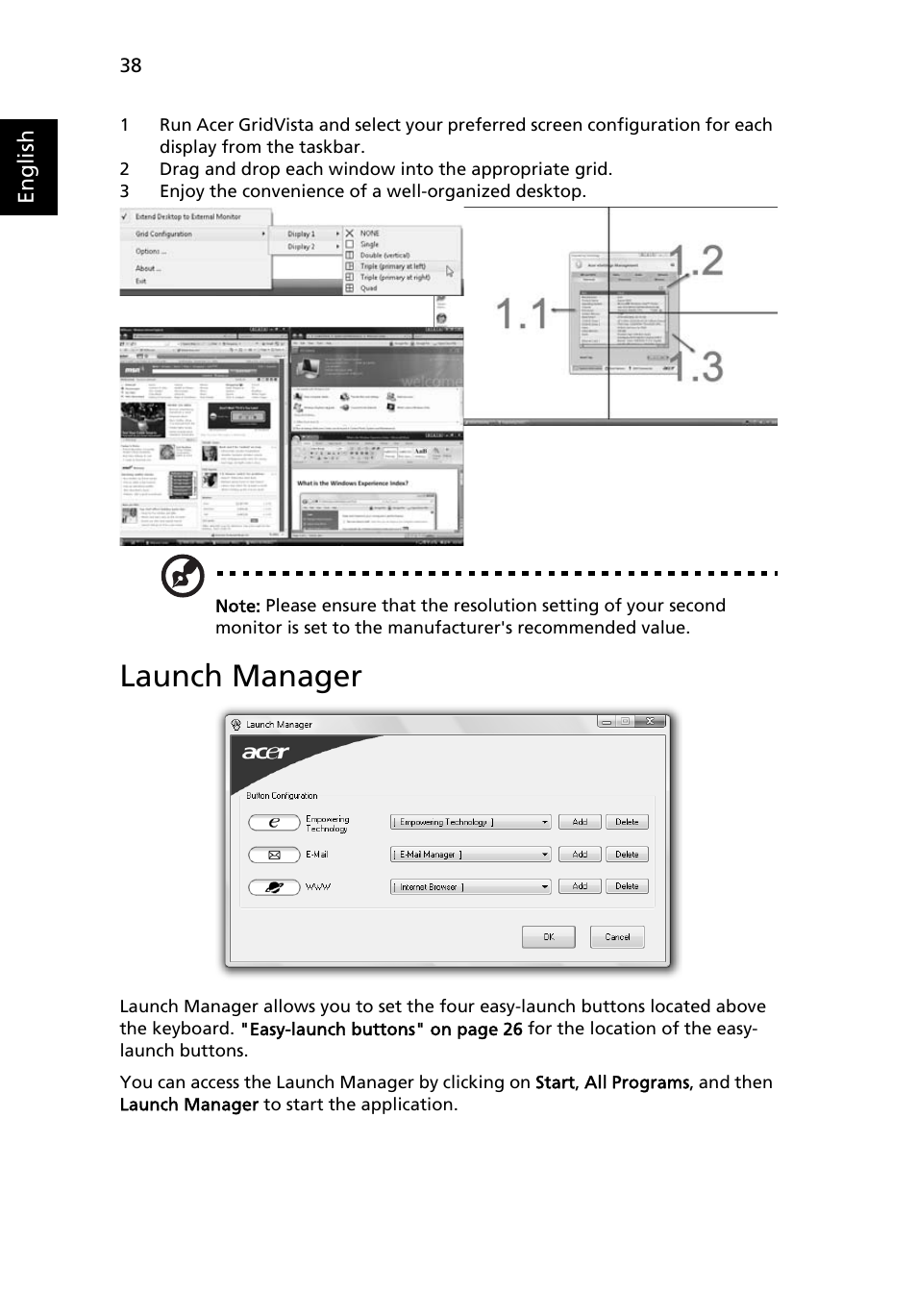 Launch manager | Acer Aspire 5520 User Manual | Page 58 / 119